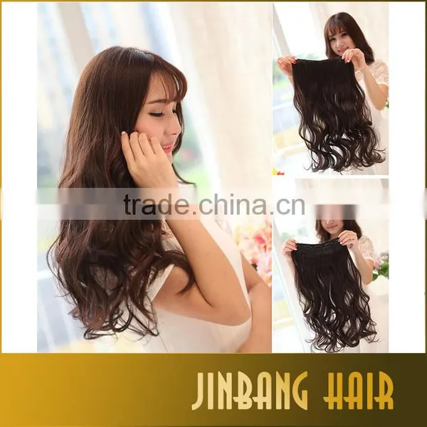 2016 Long Straight Synthetic Hair Extension One Piece 5 Clips in Hair Extensions for Women photo-4