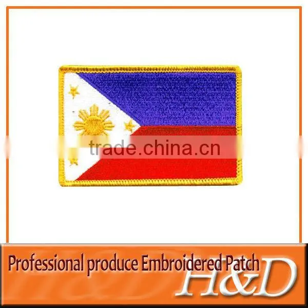 flag embroidery high quality clothing label for sale