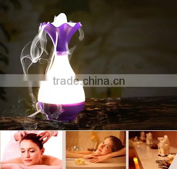 5 Color Decorative Ultrasonic Home Aroma Humidifier Air Diffuser Purifier Atomizer Essential Oil Diffuser Mist Maker Fogger photo-6