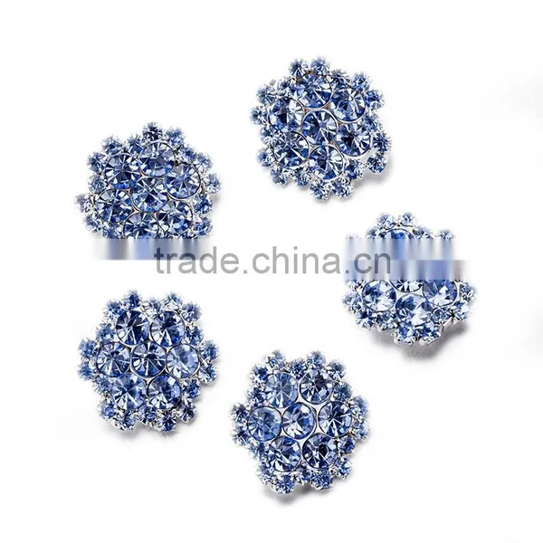 Blue Color Rhinestone Button,new Fashion Rhinestone Button,metal Buttons photo-3