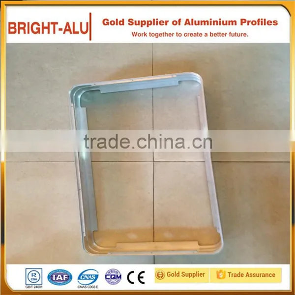 6000 Series Silver Anodized Aluminum Extrusion 90 Degree Bend Frame Profile photo-3