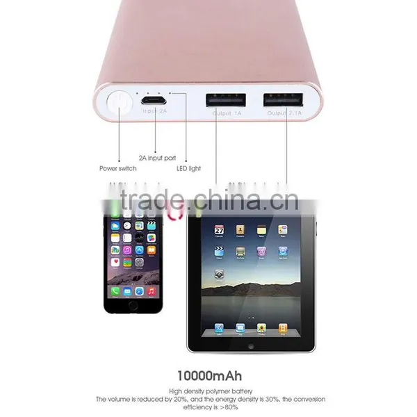 Wholesale Latest Mobile Portable Power Bank 10000mAh PromotionRose Golden photo-4