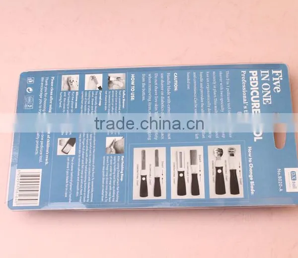 2015 Purple Red Color Whosale Plastic and Steel Material Pedicure Nail Manicure Set photo-2
