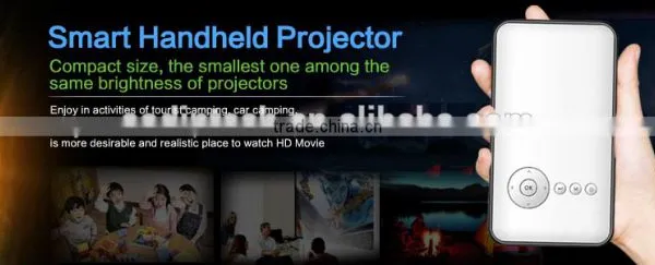 Small Mini Mobile Projector Pocket Portable Android RK3128 Quad Core 1080P HD Video LED DLP Smart Projector Aodin D02 M6 M8 Plus photo-4