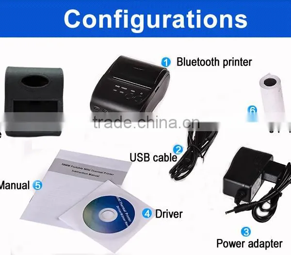 Portable Bluetooth 58mm USB Mini Thermal Printer IMP006 photo-4
