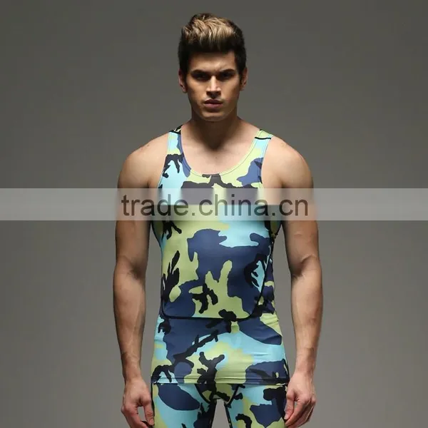 High Quality Running Tank Top, Men Compression Tank Top photo-3