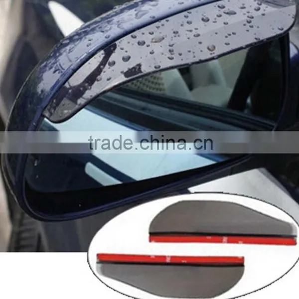 New Design Flexible PVC Car Accessories Rearview Mirror Rain Shade Rainproof Blades /Car Back Mirror Eyebrow Rain Cover photo-2
