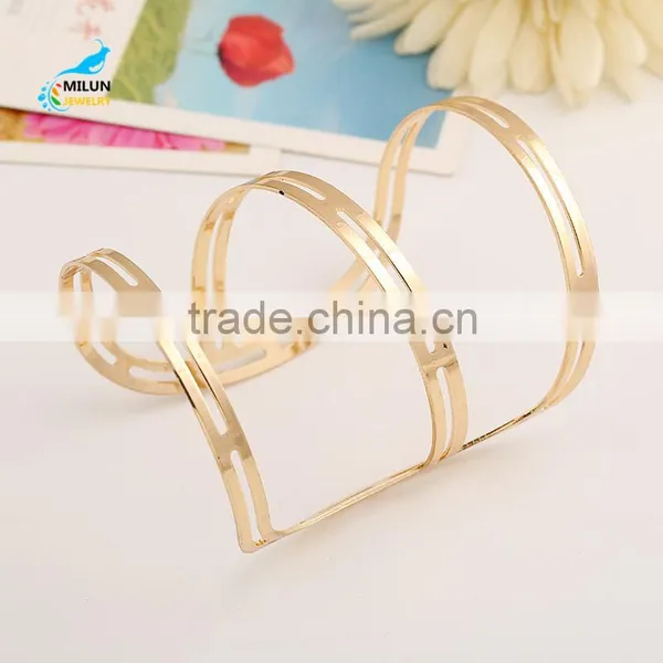 Newest Fashion Golden Metal Cuff Bangles 2016 Bracelet Jewelry photo-3