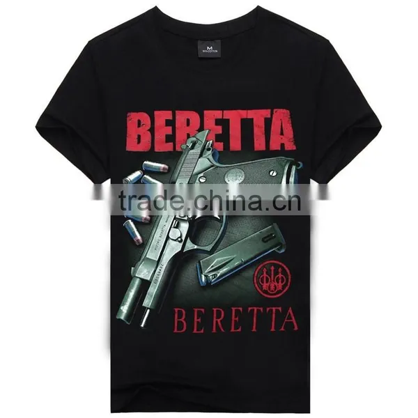 2016 Men's Cotton Short Sleeve T-shirt Fashion O-neck Casual Skull Wolf 3d Print T Shirt M-XXXL photo-3