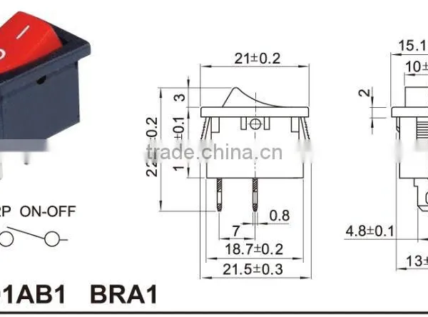 High Quality Temperature Double Push Button Rocker Switch for Electrical Products With Certificate 3 Position Switch photo-4