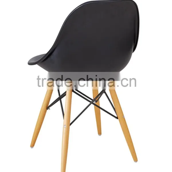 Designer Dining Side Wood Leg Replica ABS Plastic Chair photo-4