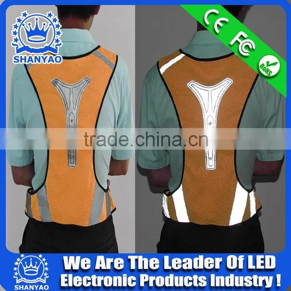 2016 Hot Selling LED Refletive Mesh Weskit For Road Safety At Night photo-4