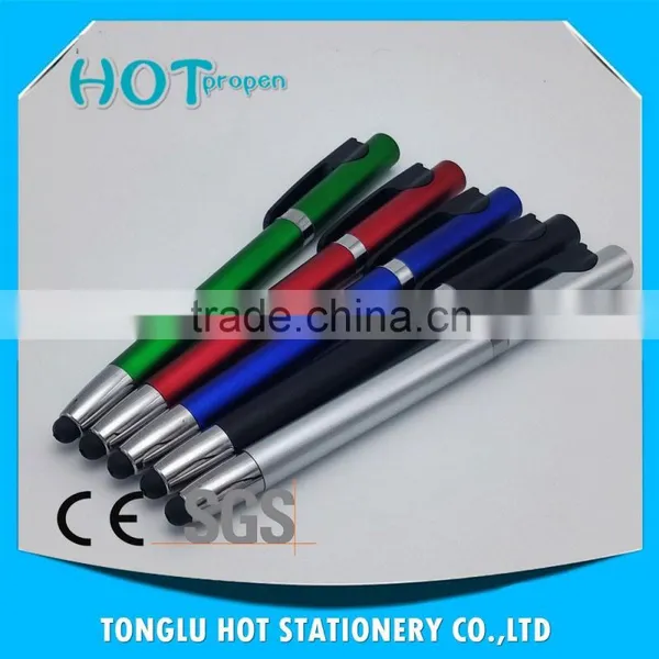 Spray Paint Colored Barrel, Wide Chrome Ring With Black Big Clip,twist Touch Pen photo-4