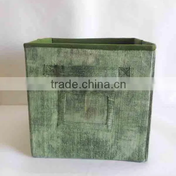 Foldable Decorative Fabric Storage Box With Cardboard photo-2