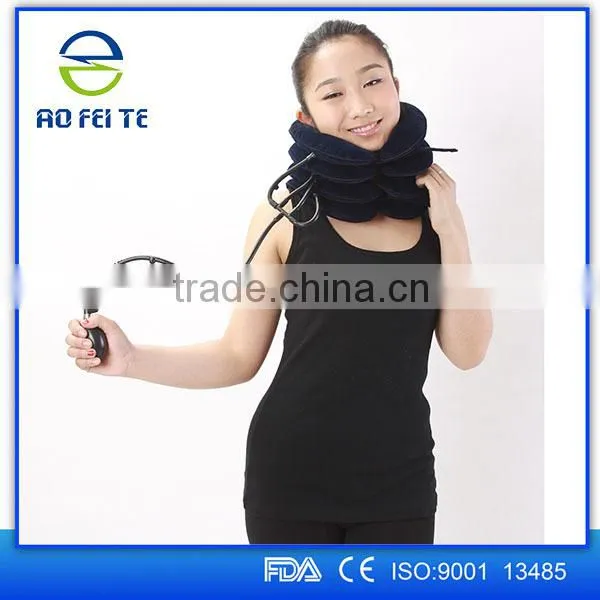Full Flannel Soft Inflatable Air Neck Traction Cervical Collar/Cervical Traction Device photo-2