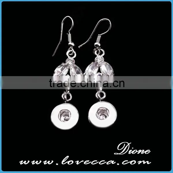 Turkish Fashion Jewelry Wholesale Elegant Silver Women Crystal Earrings photo-6