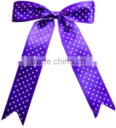 Custom Chocolate Packing Ribbon Bow With Elastic Loop Pre-made Bow for Baking Decoration photo-3
