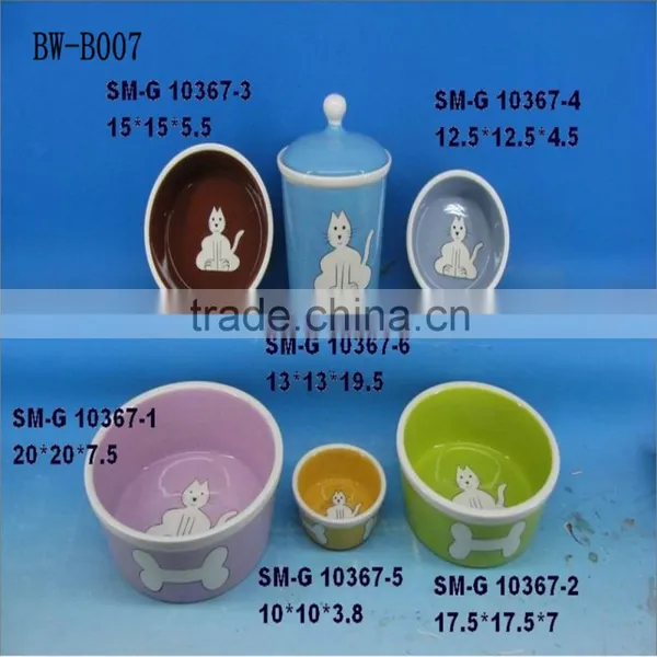 Storage Bottles & Jars Type and Ceramic Material Ceramic Dog Feeders