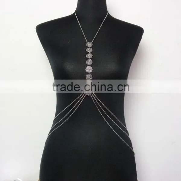 Fashion Engraving Flower Sexy Waist Chain photo-4