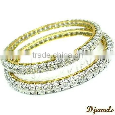 Solitaire Anniversary Bangles, Wedding Bangles, Solitaire Engagement Jewellery photo-2