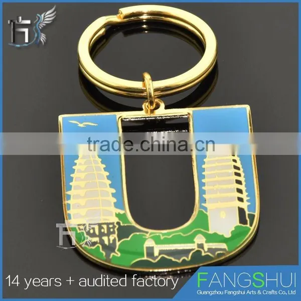 Top Quality Metal Diamond Alphabet Letters Keychain Hot Sell photo-6
