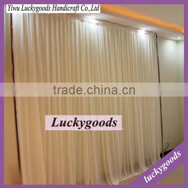 Popular Selling White and Blue Fabric Wedding Stage Backdrop photo-2