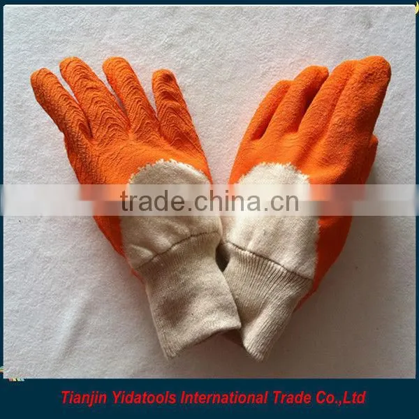 Orange Latex Coated Cotton Gloves photo-6