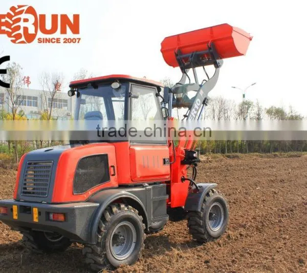 Qingdao Everun New Design Strong Mini Front End Loader 1 Ton Wheel Loader With Mixer Bucket photo-6