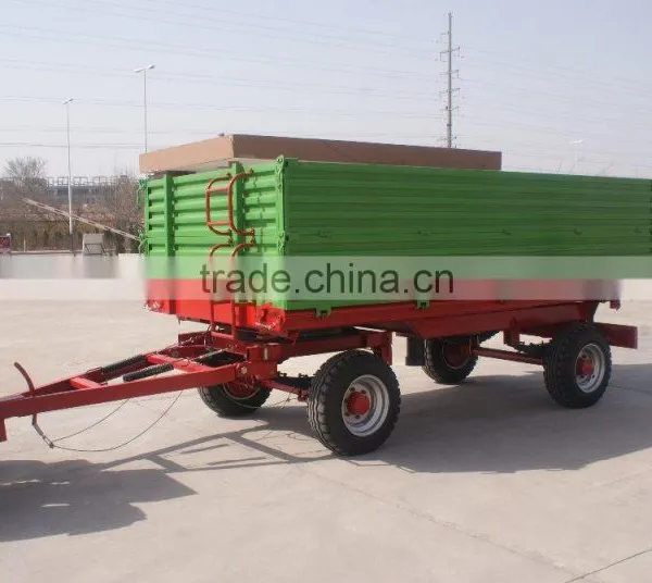 Hot Sale Euro Style Tractor Use Hydraulic 6Ton,heavy Duty Farm Tipping Trailer, Rear and Side Tipping With CE photo-2