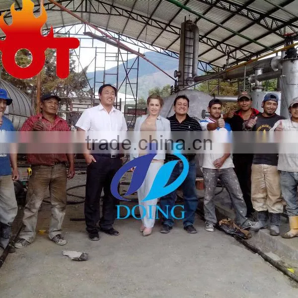 2012 Doing New 5/6/8/10T Scrap Waste Tyres and Plastic Pyrolysis Oil Plant photo-6