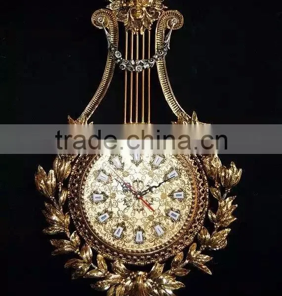 Excellent Silver Plated Copper Wall Clock, Decorative Wall Hanging Pendulum Clock photo-3