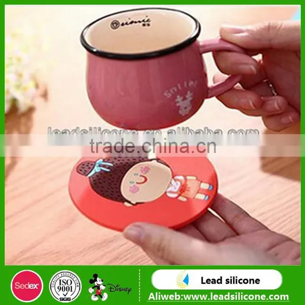 Cartoon Printed Silicone Cup Mat,silicone Cup Coaster photo-3