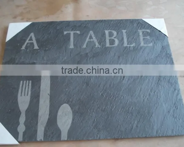 Silk Printing Black Customized Slate Placemat photo-4