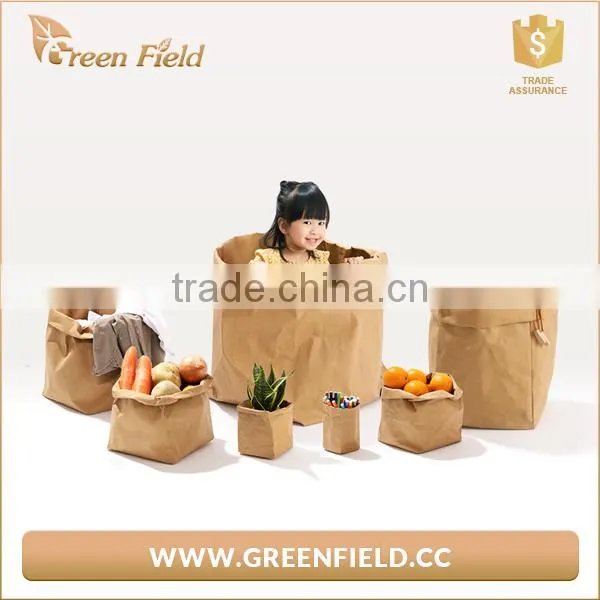 Green Field Washable Kraft Paper Storage Bag photo-3