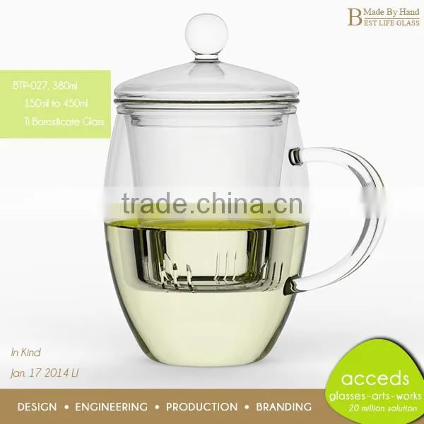 Promotional Custom Interesting Wholesale Handcrafted Pyrex Glass Tea Pot With Infuser photo-2