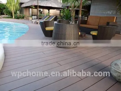 WPC Solid Wood Plastic Composite Decking for Outdoor/outdoor Waterproof Wooden Flooring photo-4