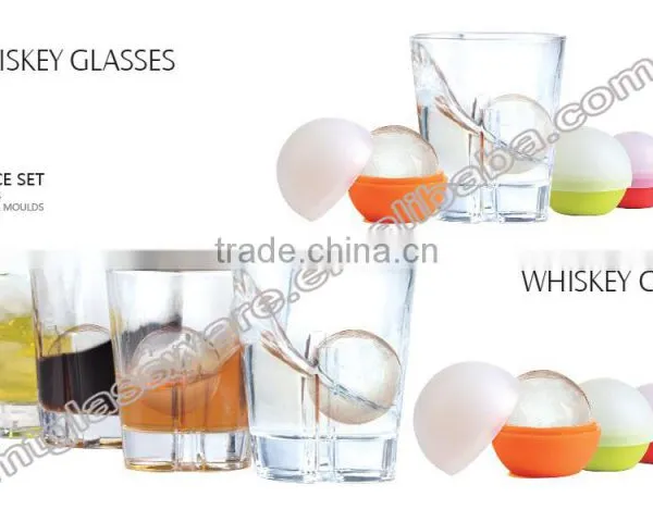 Heavy Square Base Whiskey Glass With Whiskey Stone photo-4