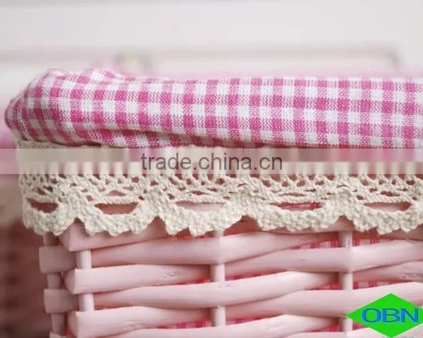 Colored Cosmetic Wicker Rectangle Gift Basket photo-4