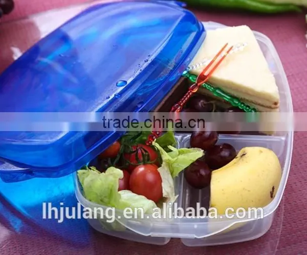 BPA-Free Plastic Lunch Box 3 Compartments Lunch Box photo-2