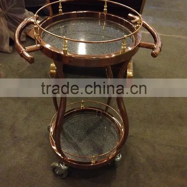 Elegant and Smart Stainelss Steel Liquor Cart Food Serving Trolley for Hotel C-46 photo-3