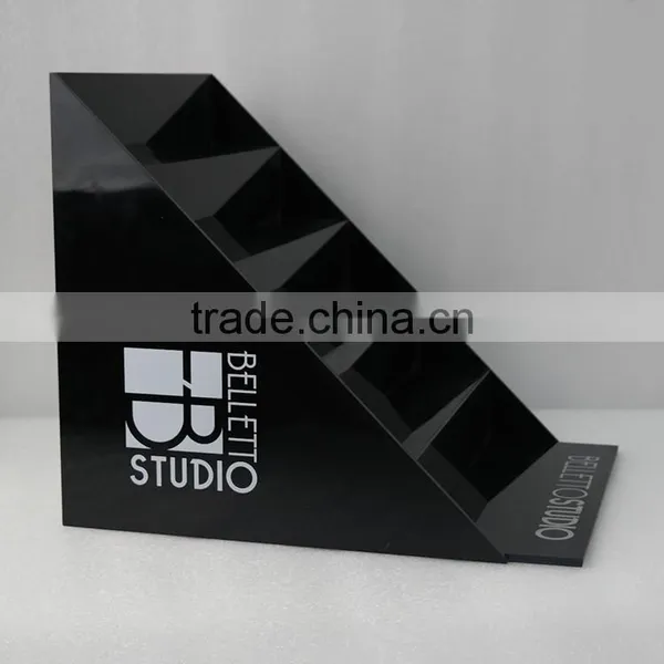 Custom 5 Tier Black Perspex Organic Glass Acrylic Displays and Shelf photo-5