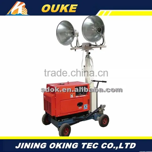 Hand Push Telescopic Light Tower,battery Powered Led Light Tower photo-2