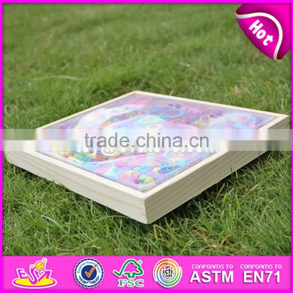 2017 New Design Educational Wooden Threading Toys for Toddlers W11E059 photo-4