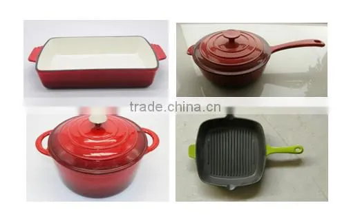 4 CAST IRON ENAMELED COOKWARE ITEMS IN USA/EU/CANADA photo-2