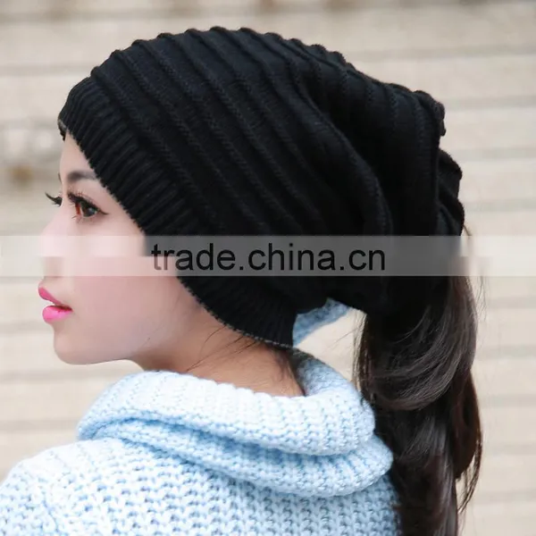 Knitting Wool Winter Knitted Scarf Beanie Hat photo-4