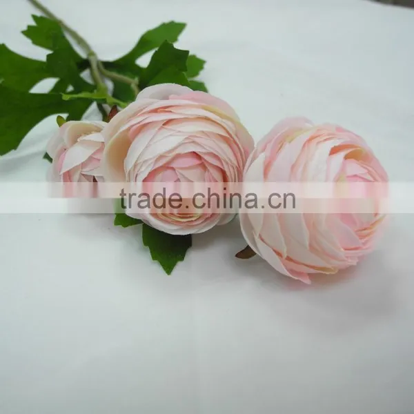 Wholesale Single Stem Ranunculus Artificial Silk Flowers for Wedding Decoration photo-4