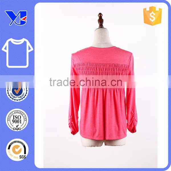 180G T/R Plain Hangs Well Pleated Placket Ruching Back OL Open Fashional Coat photo-2
