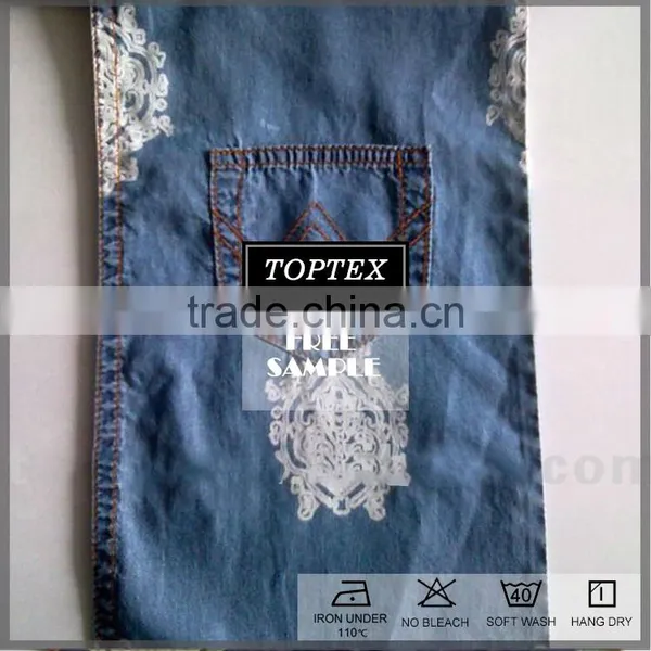 100% Cotton Printed Indigo Denim Fabric for Jeans photo-2