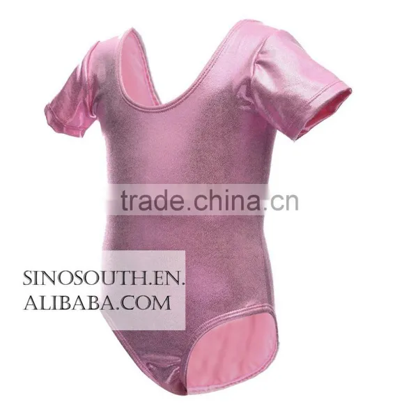 2017 New Arrival Ballet Sparkle Short Sleeve Gymnastics Leotard for Girls photo-5