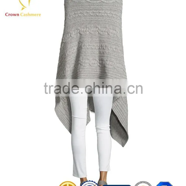 Fur Trimmed Cashmere Cable Shawl Cashmere Shawl With Fur photo-3